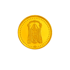 22 KT 8 GRM  Divine Thirupathi Perumal Design Gold Coin -916
